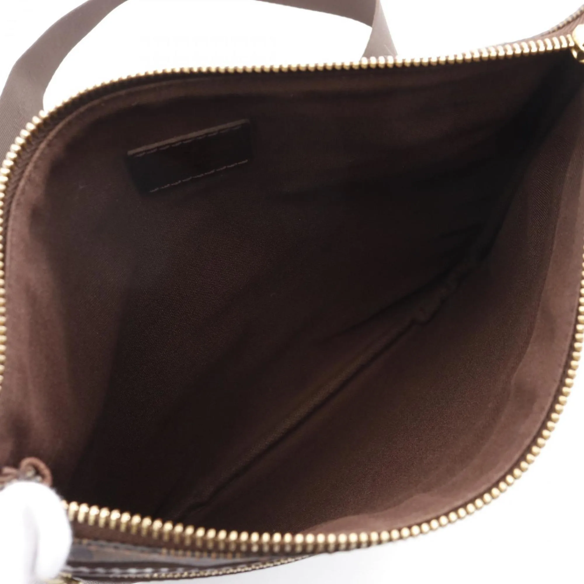 Louis Vuitton Ebene Coated Canvas Leather Pochette Shoulder Bag (Pre-Owned)