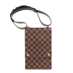 Louis Vuitton Ebene Damier Canvas Pochette Shoulder Bag (Pre-Owned)