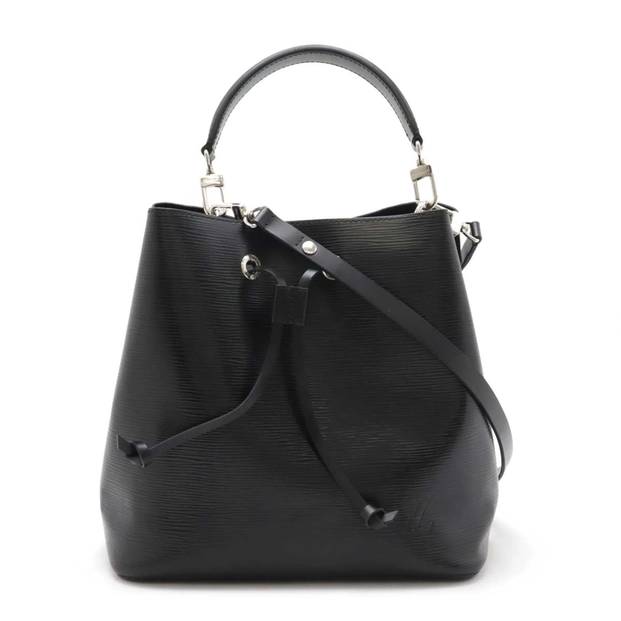 Louis Vuitton Noir Epi Leather Handbag Shoulder Bag (Pre-Owned)