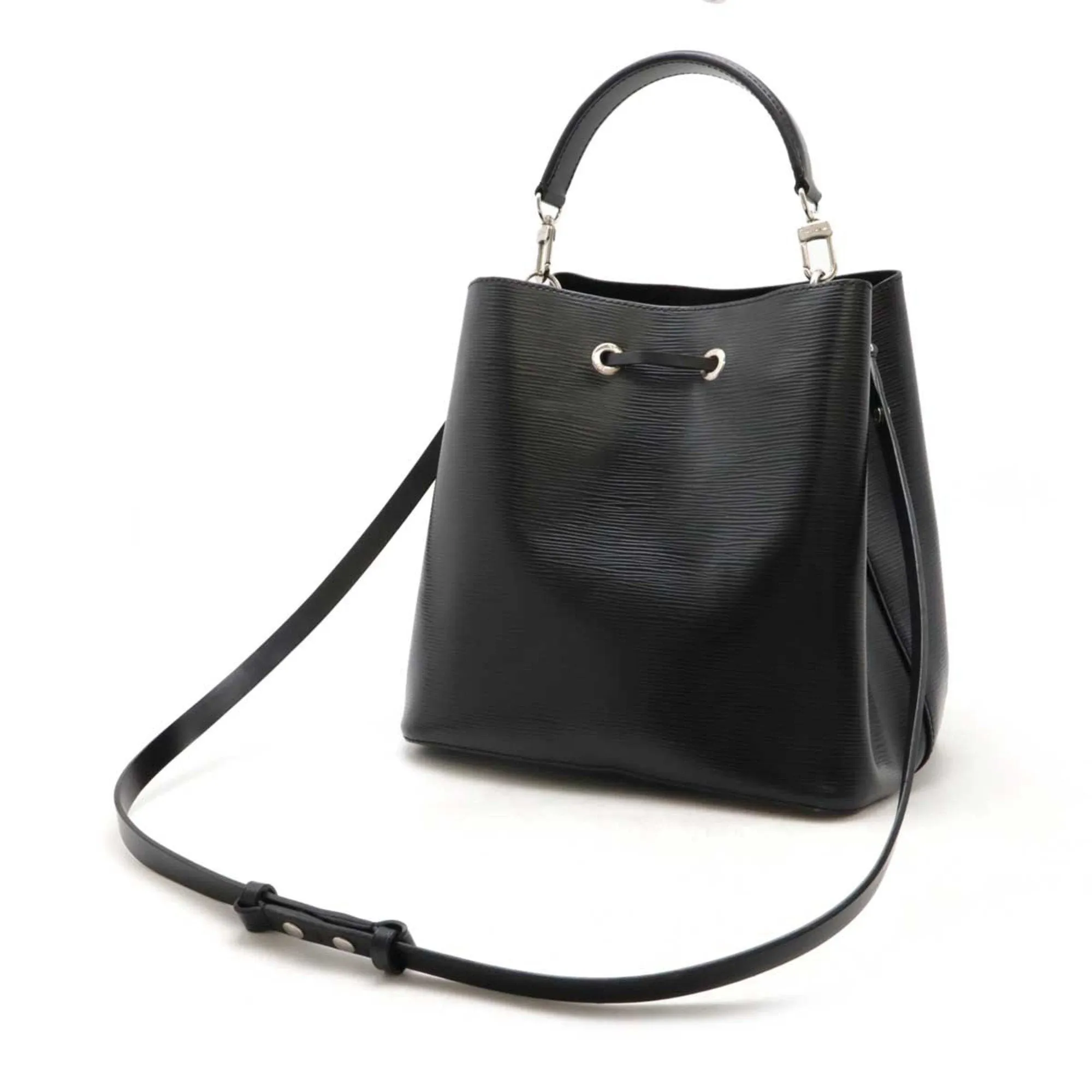 Louis Vuitton Noir Epi Leather Handbag Shoulder Bag (Pre-Owned)