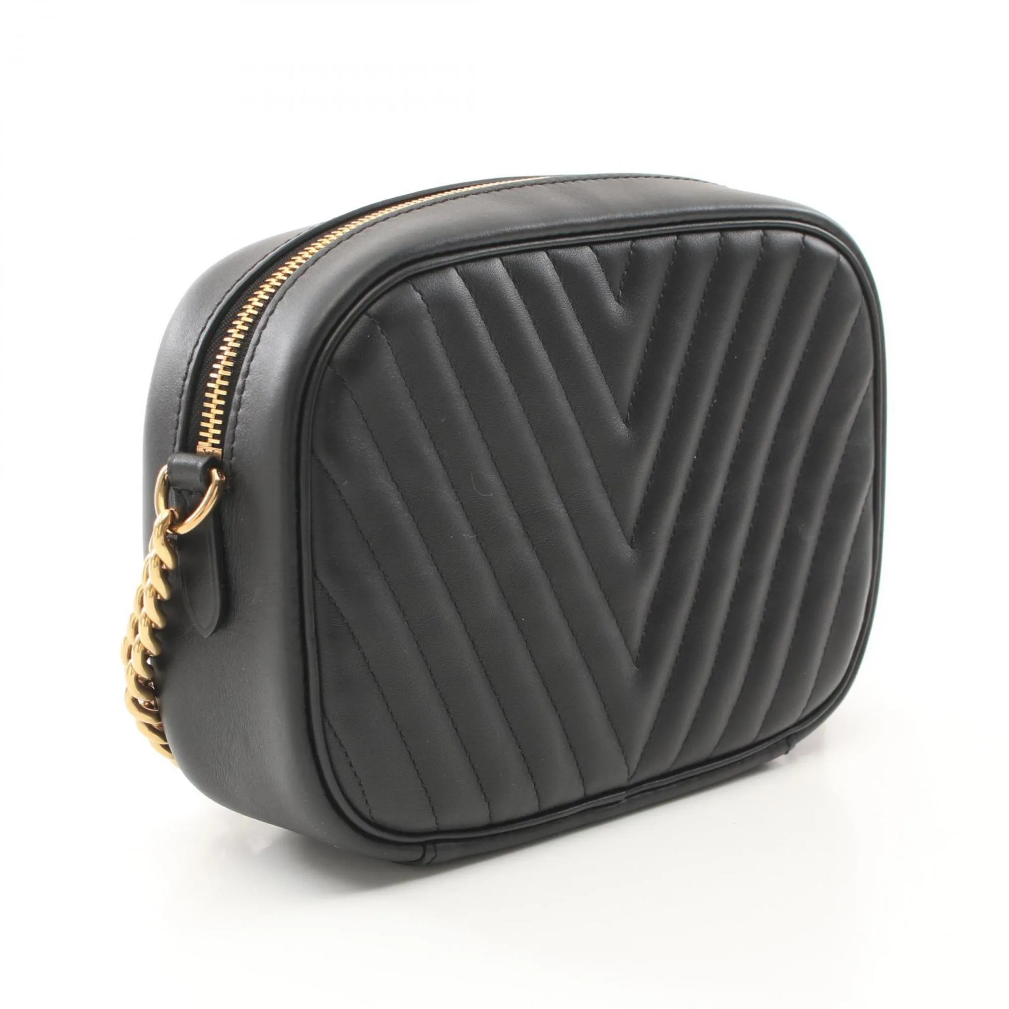 Louis Vuitton  Noir Leather Shoulder Bag (Pre-Owned)