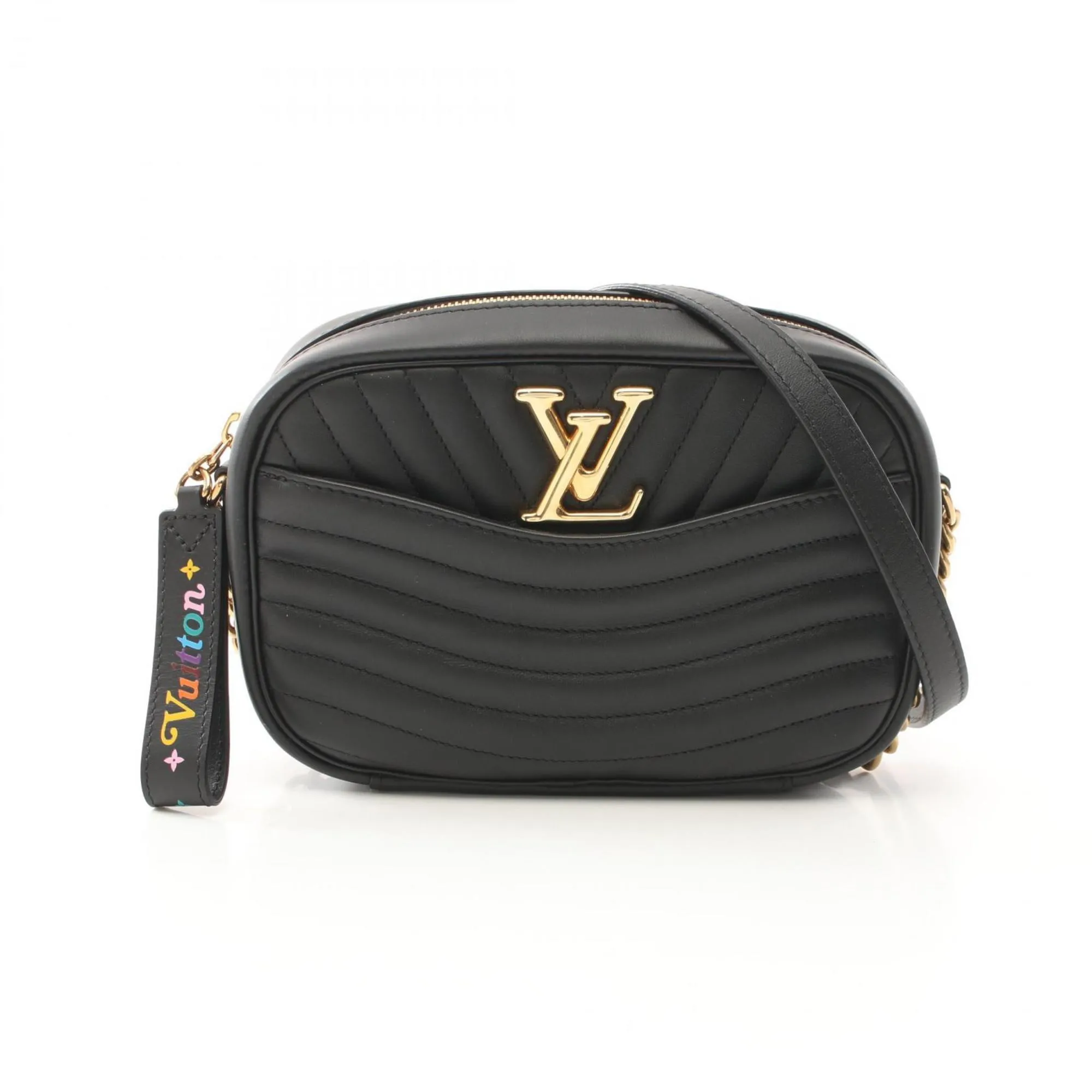 Louis Vuitton  Noir Leather Shoulder Bag (Pre-Owned)