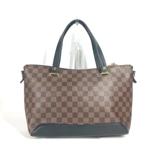LOUIS VUITTON Shoulder Bag N41014 Damier canvas, leather black Damier Hyde Park Women Used