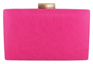 Mac Leaf Print Embossed Clutch Bag in vibrant colours