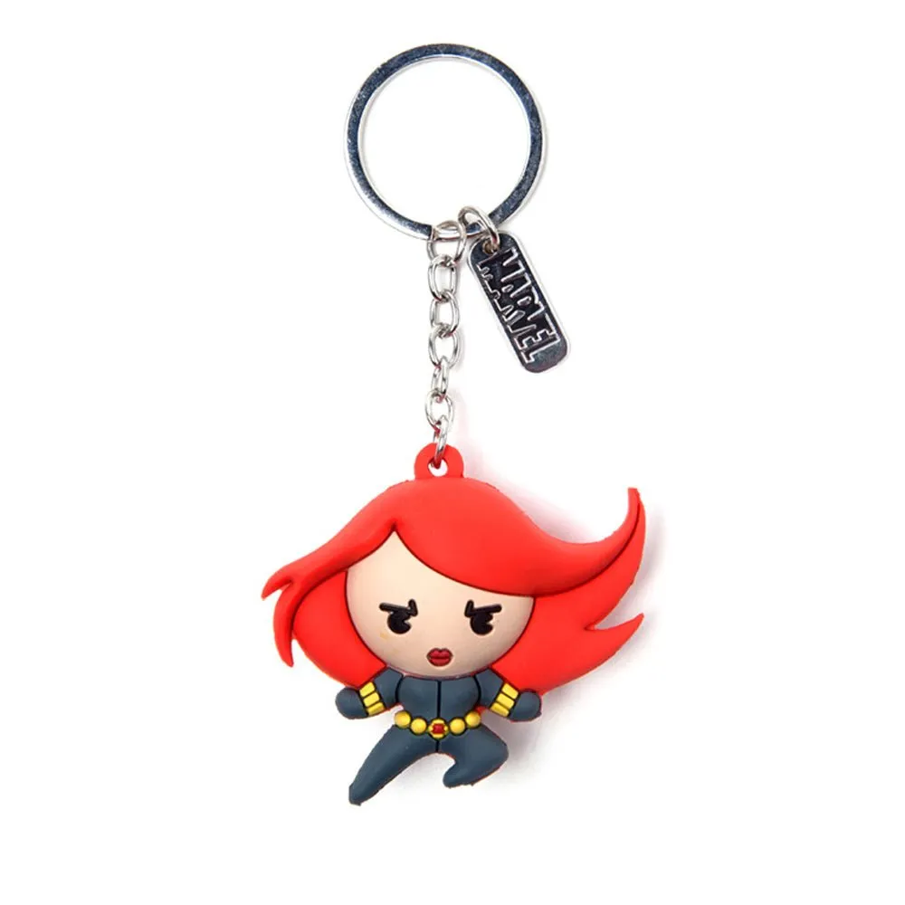 Marvel Black Widow Kawaii 3D Rubber Key Chain
