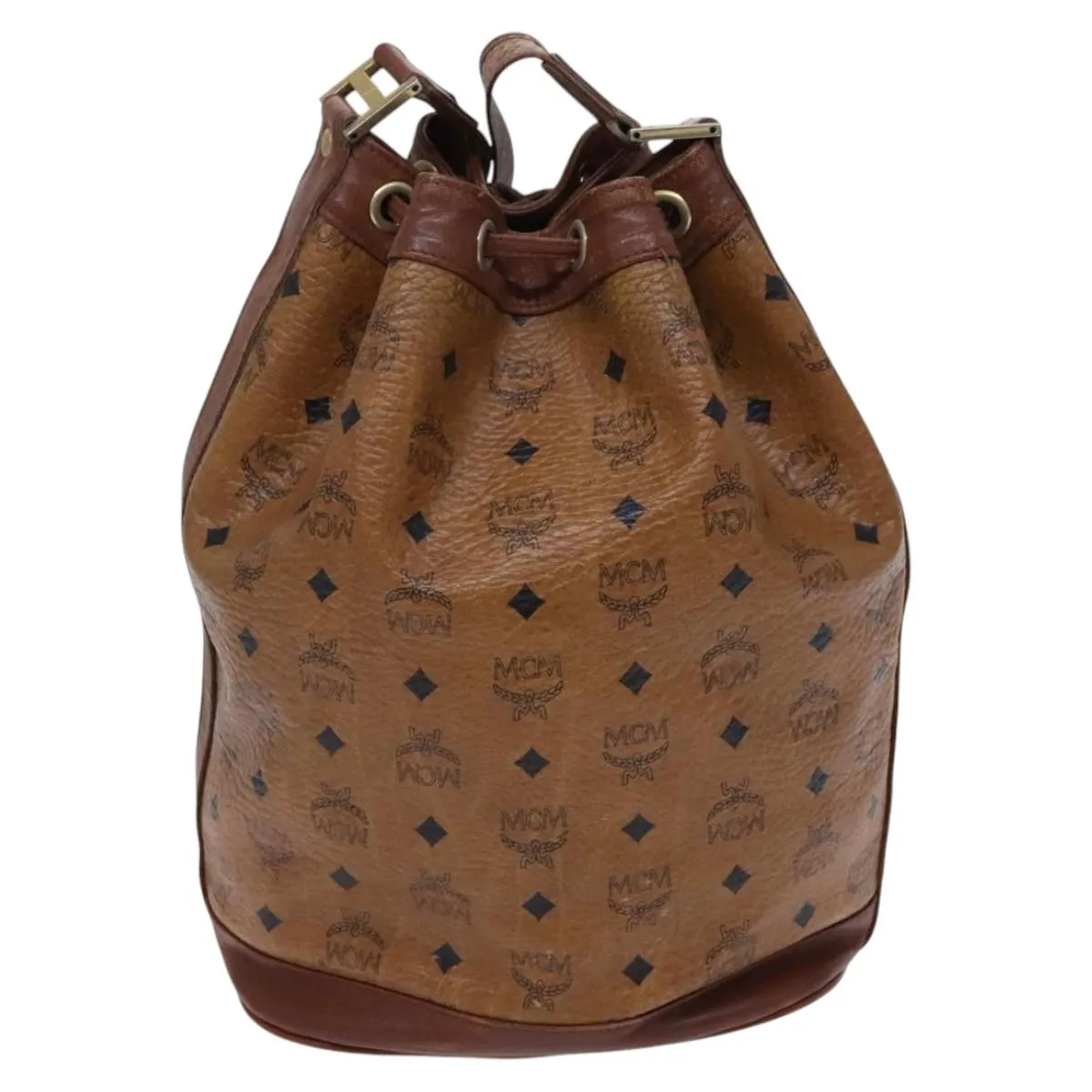 MCM Visetos Canvas Shoulder Bag (Pre-Owned)