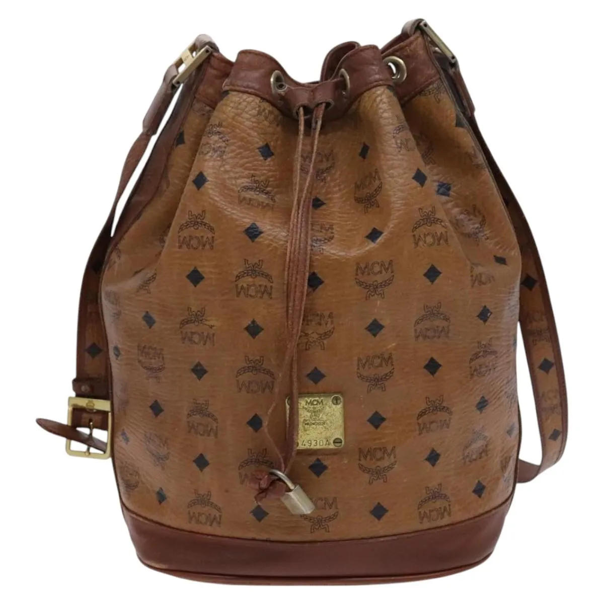 MCM Visetos Canvas Shoulder Bag (Pre-Owned)
