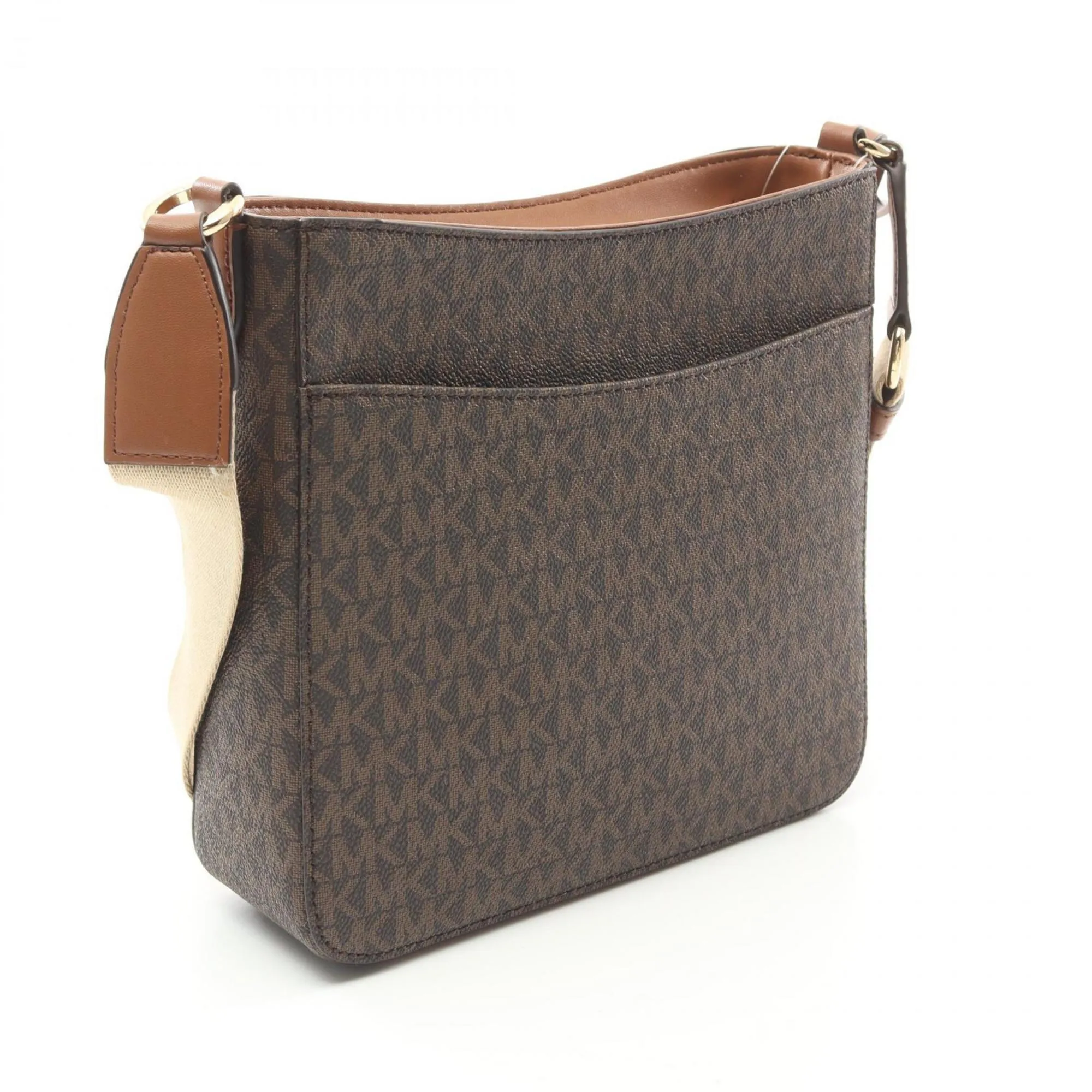 Michael Kors Coated Canvas Leather Shoulder Bag Weekend Bag (Pre-Owned)