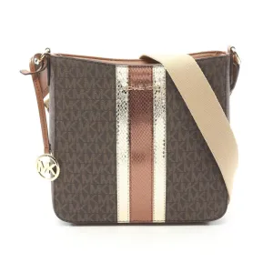 Michael Kors Coated Canvas Leather Shoulder Bag Weekend Bag (Pre-Owned)