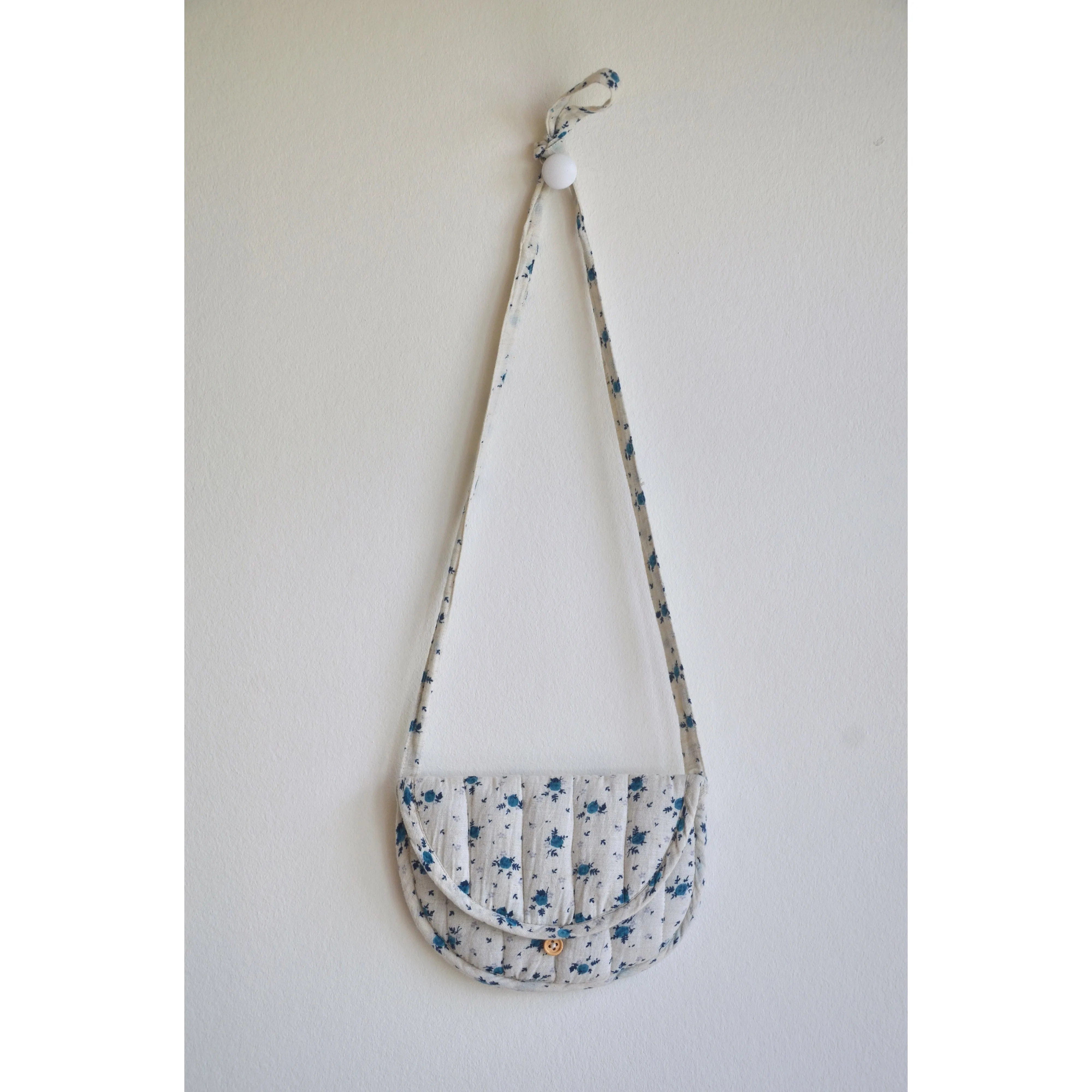 Minina Loves Bag Half Moon Telma Blue Flowers