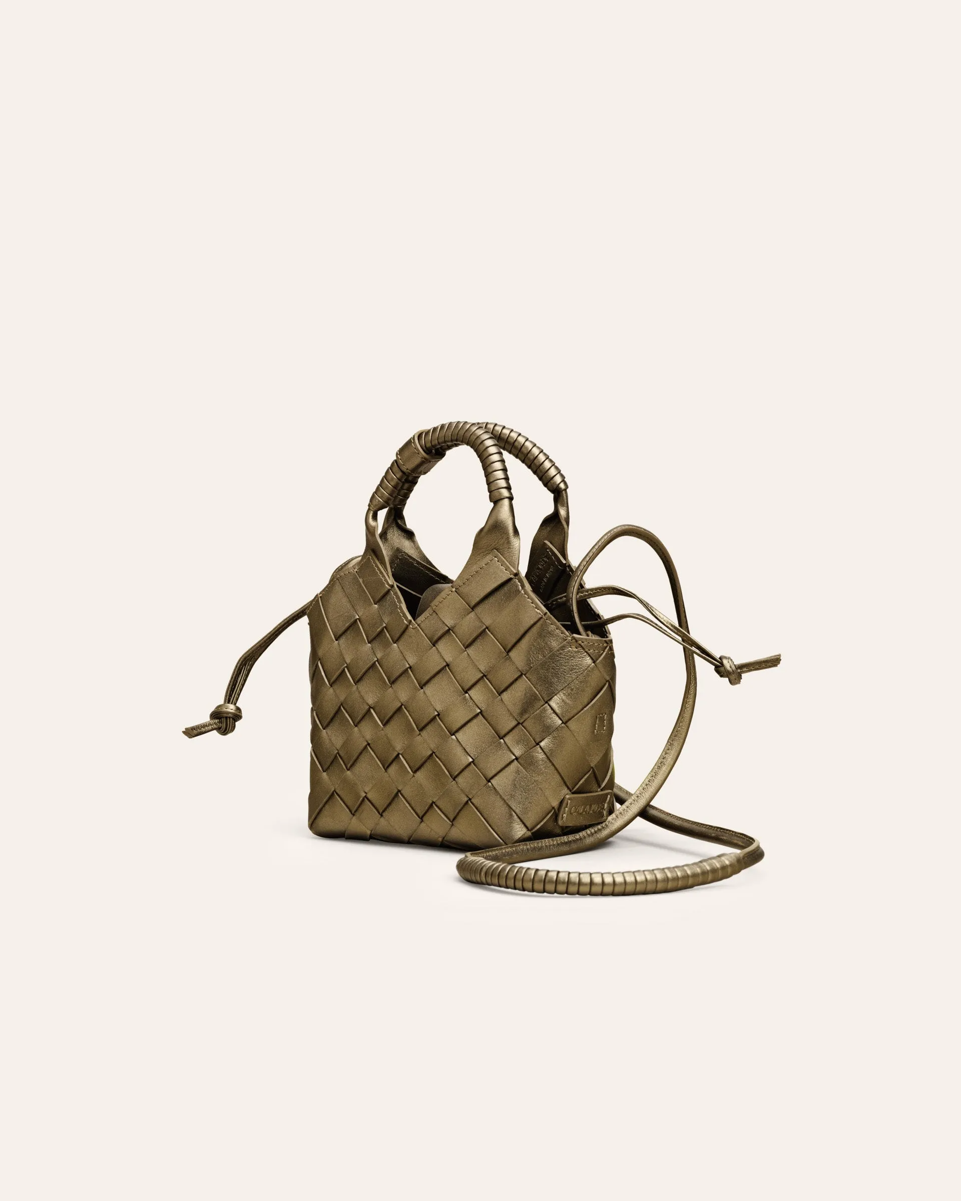 MISU MINI Golden Palm Metallic Crossbody bag