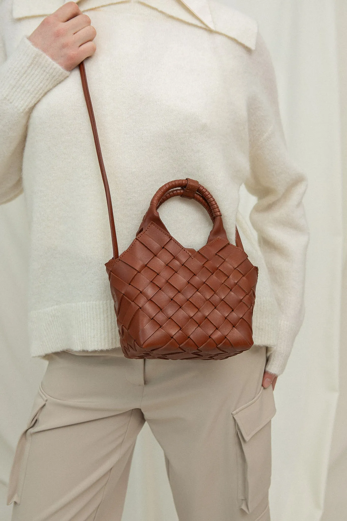 MISU MINI Golden Palm Metallic Crossbody bag