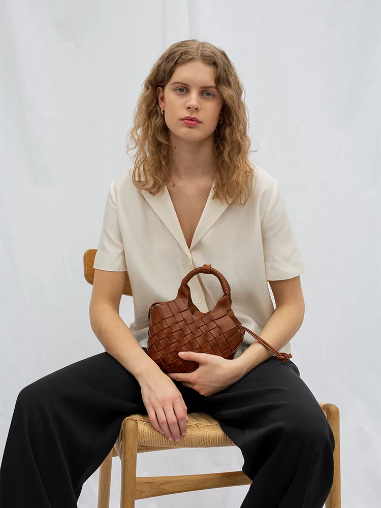 MISU MINI Golden Palm Metallic Crossbody bag