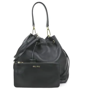 Miu Miu Leather Handbag Shoulder Bag (Pre-Owned)