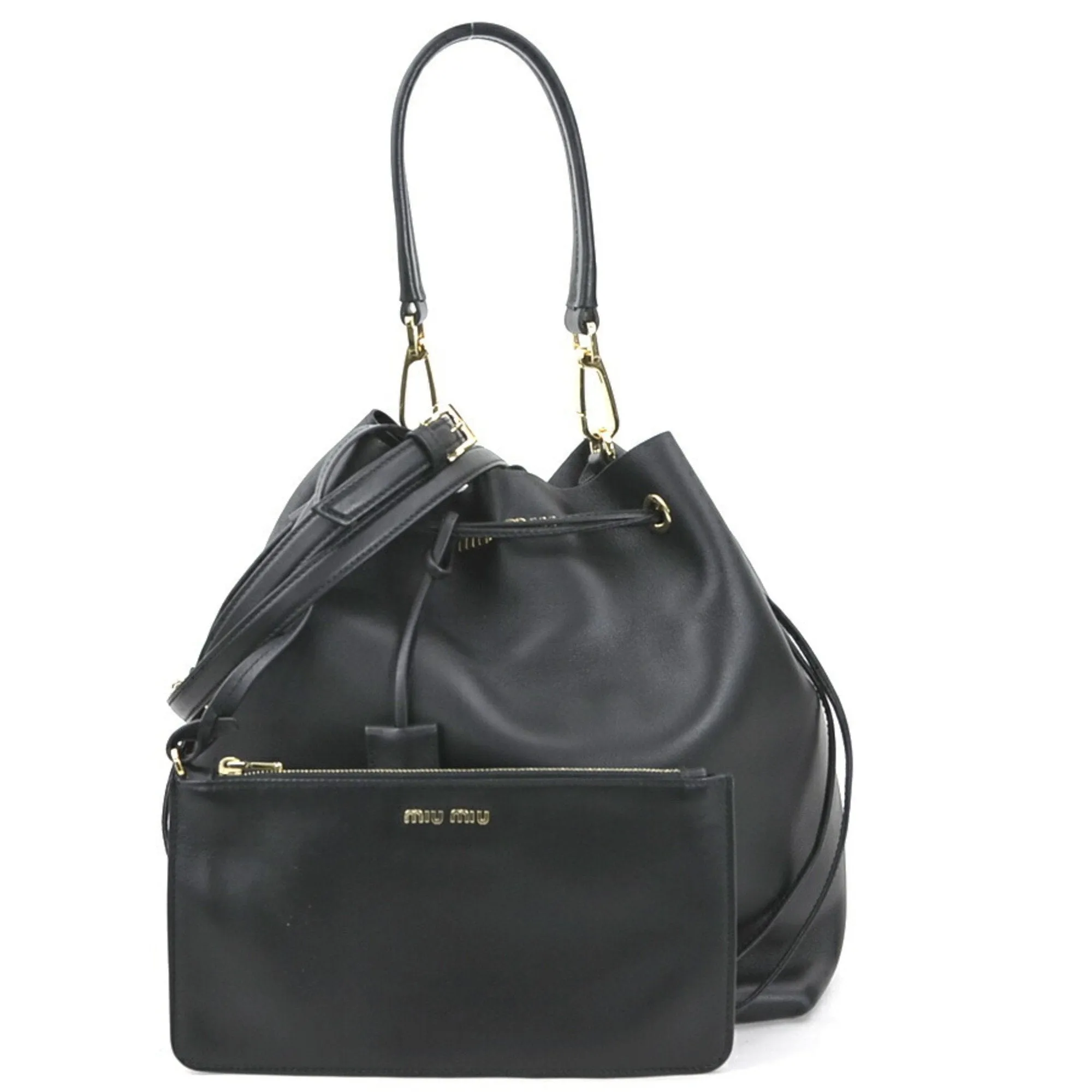 Miu Miu Leather Handbag Shoulder Bag (Pre-Owned)