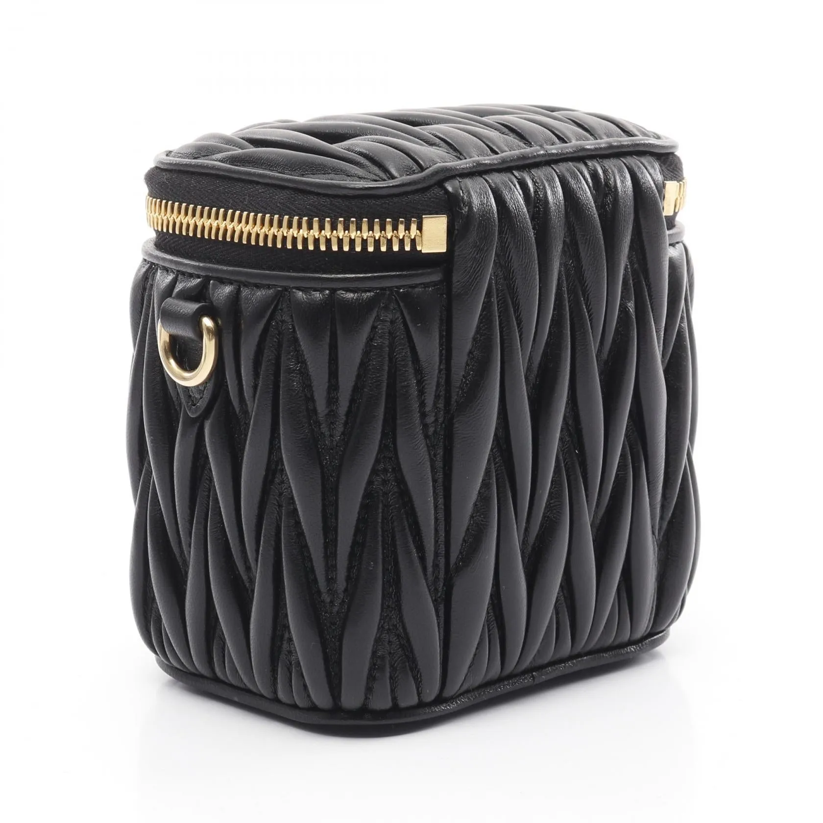 Miu Miu Leather Matelasse Micro Shoulder Bag