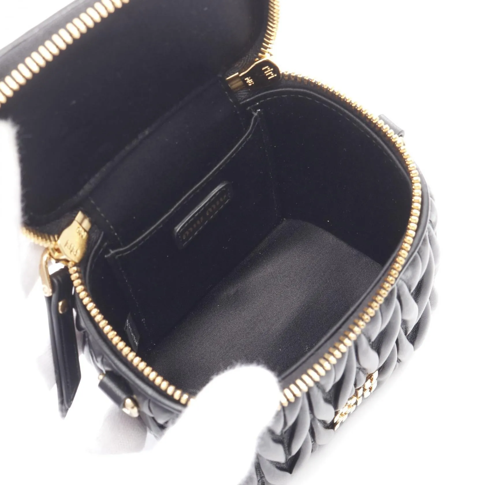 Miu Miu Leather Matelasse Micro Shoulder Bag
