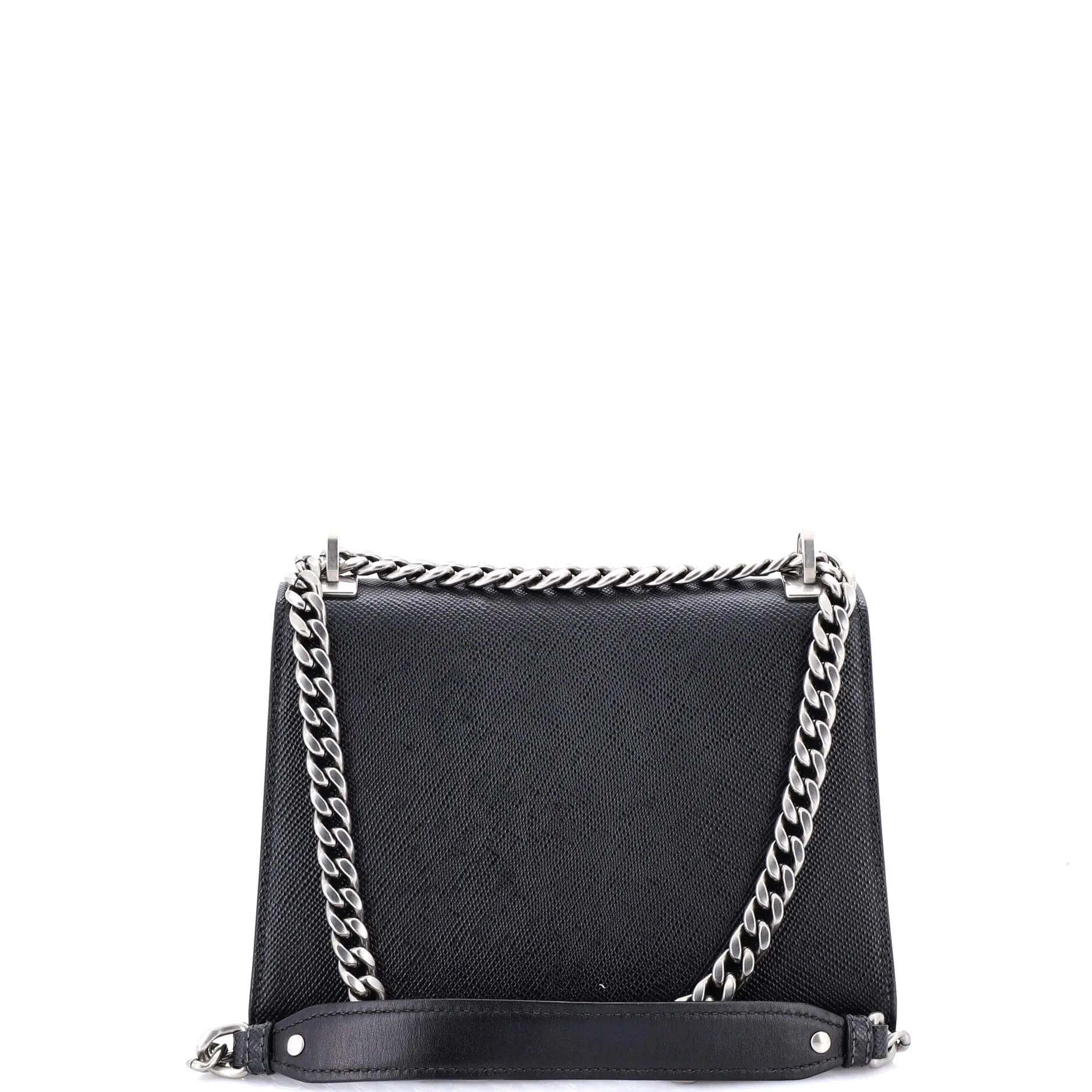 Monochrome Shoulder Bag Saffiano Leather Medium
