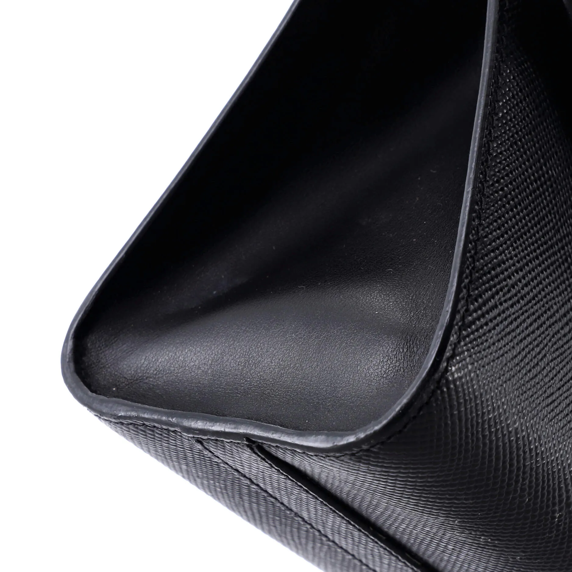 Monochrome Shoulder Bag Saffiano Leather Medium