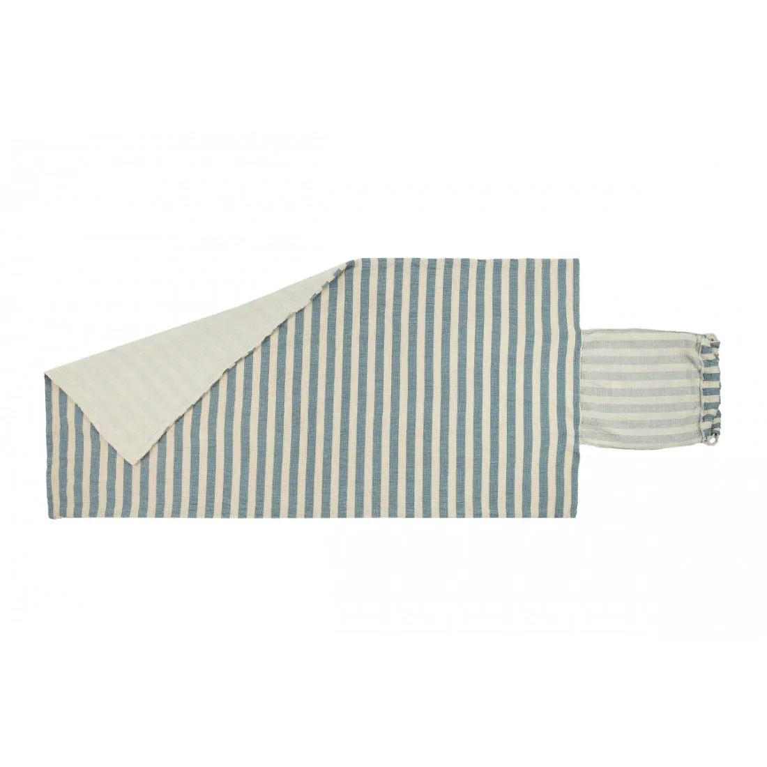 nobodinoz Portofino Beach Towel Bag Set Blue Stripes