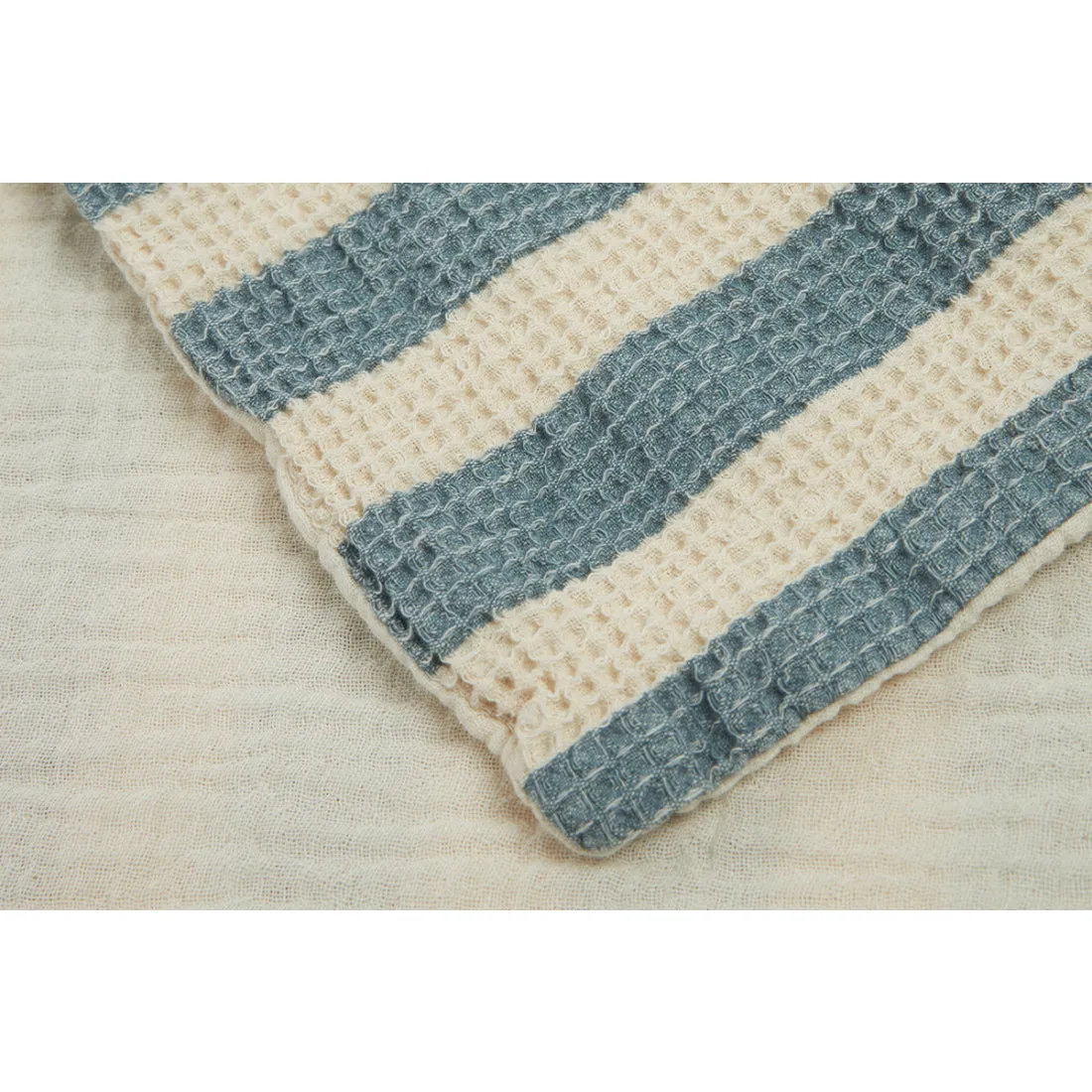 nobodinoz Portofino Beach Towel Bag Set Blue Stripes
