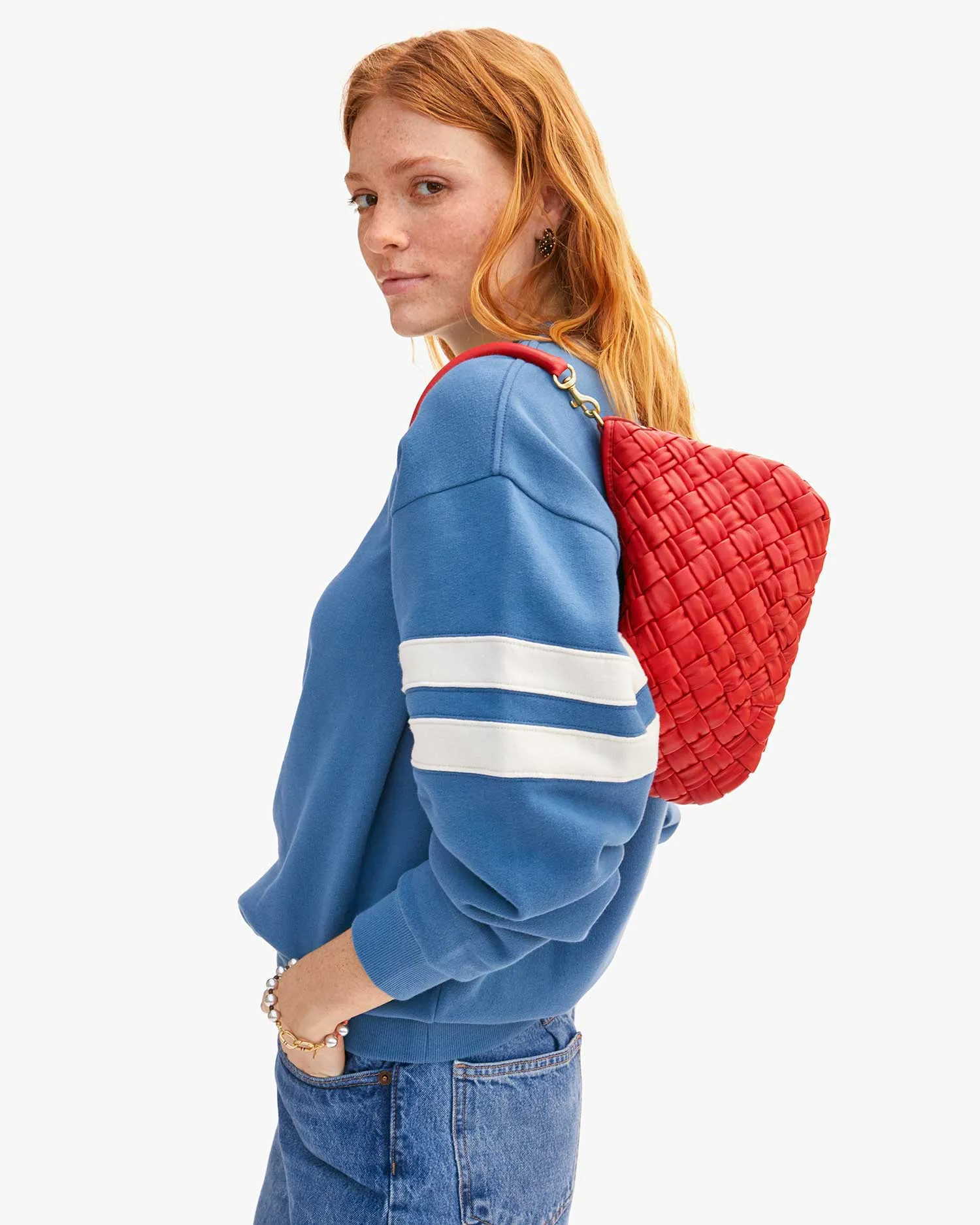Petit Moyen Handbags - Crossbody - Petit Moyen Rosa Puffy Woven