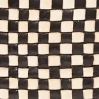 Poche Handbags - Crossbody - Poche Black & Cream Woven Checker