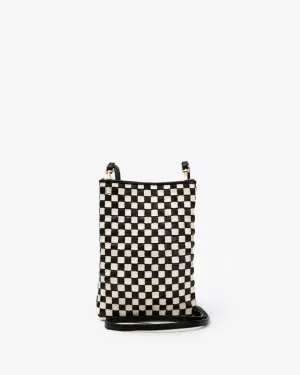 Poche Handbags - Crossbody - Poche Black & Cream Woven Checker