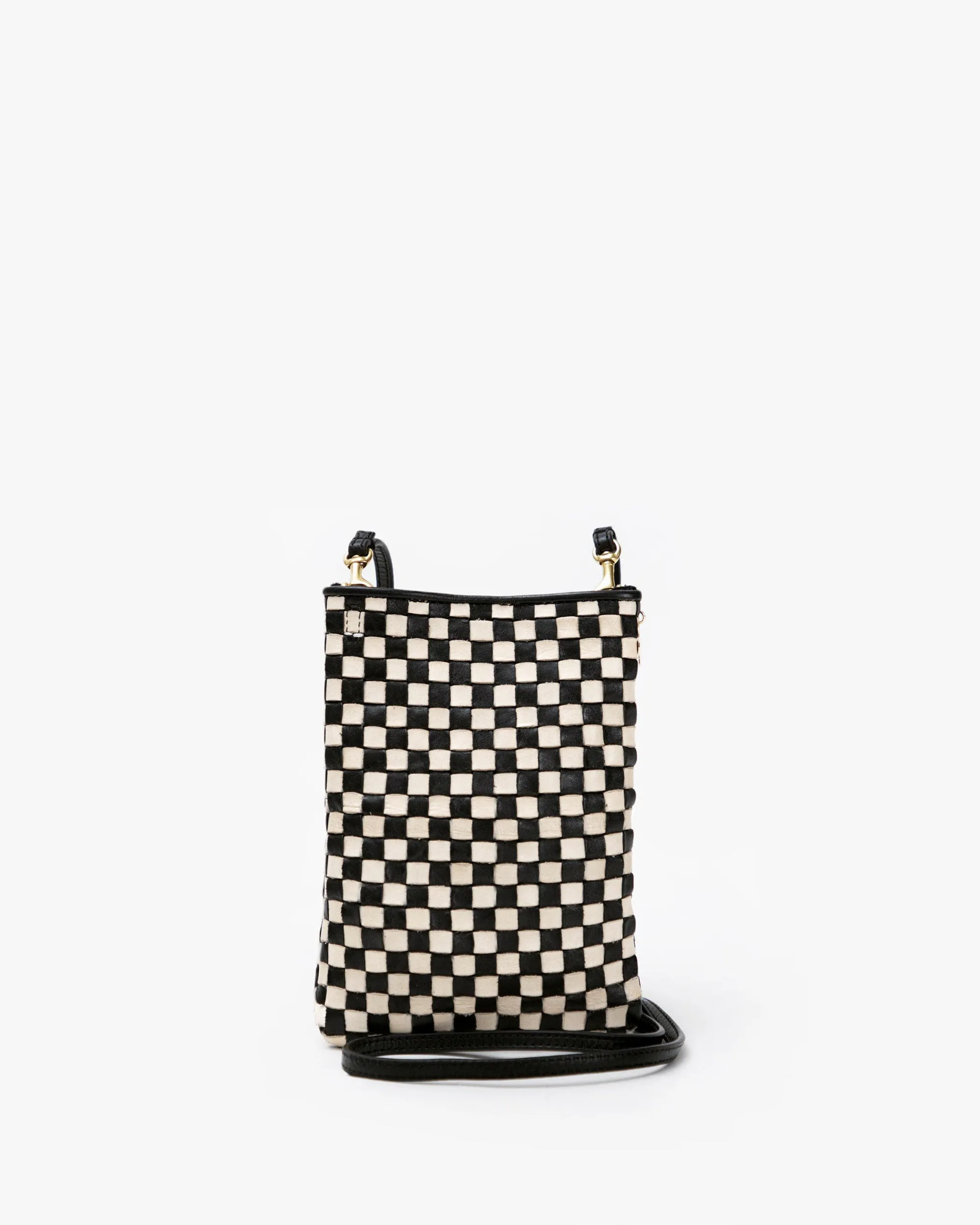 Poche Handbags - Crossbody - Poche Black & Cream Woven Checker