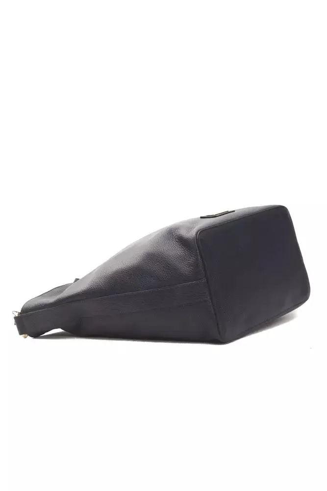 Pompei Donatella Chic  Leather Shoulder Bag with Logo Women's Detailing
