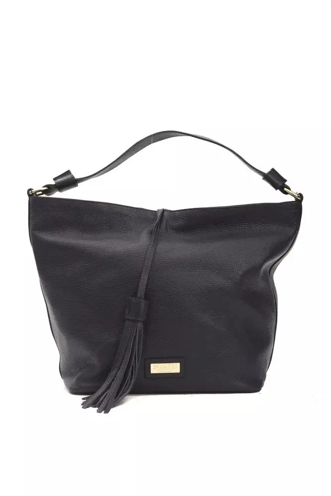 Pompei Donatella Chic  Leather Shoulder Bag with Logo Women's Detailing