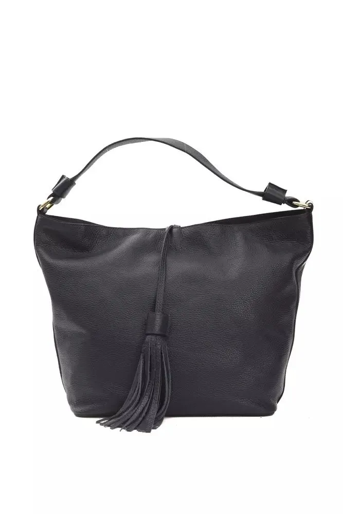 Pompei Donatella Chic  Leather Shoulder Bag with Logo Women's Detailing