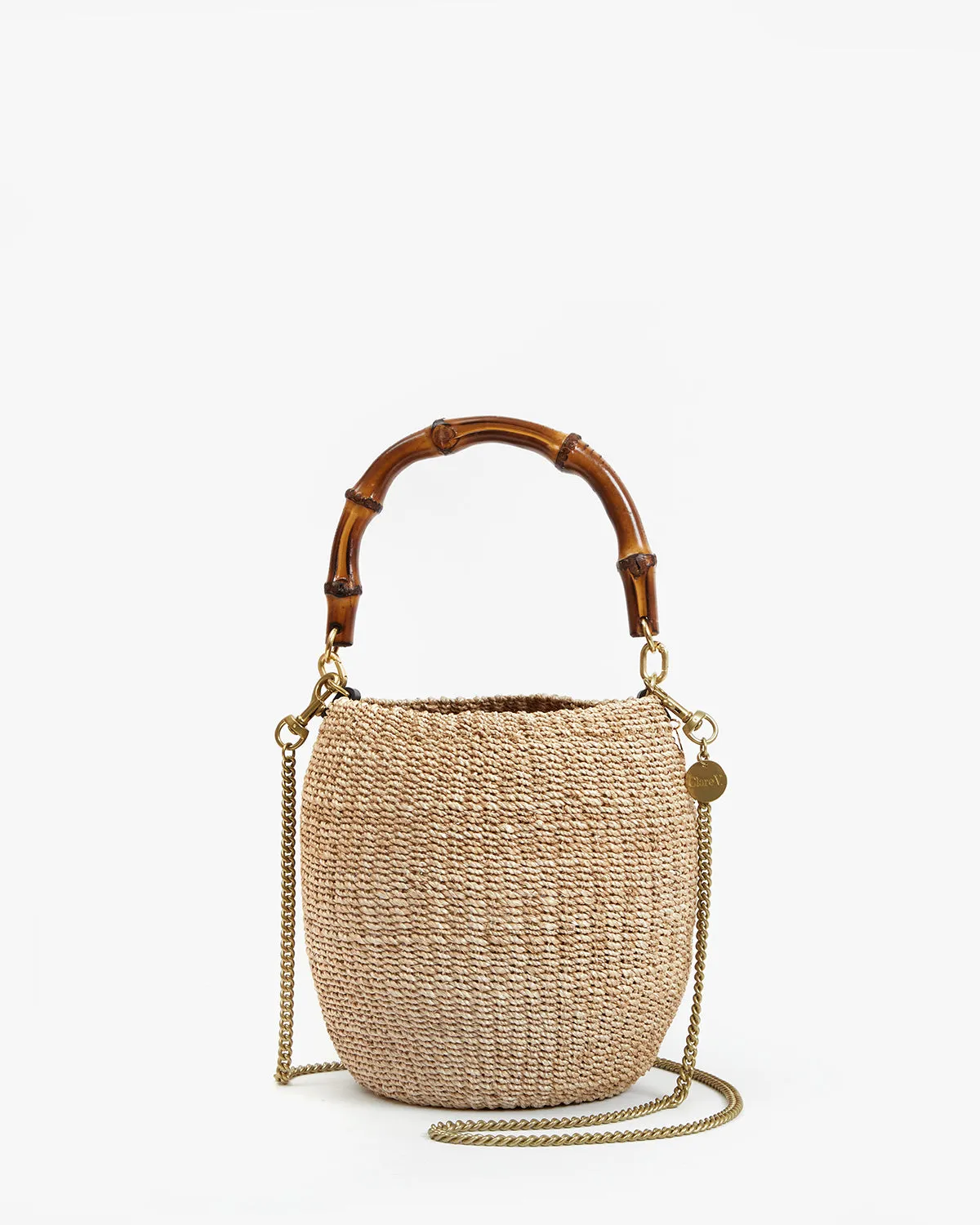 Pot De Miel W/ Bamboo Handle Handbags - Top Handle - Pot De Miel Cream