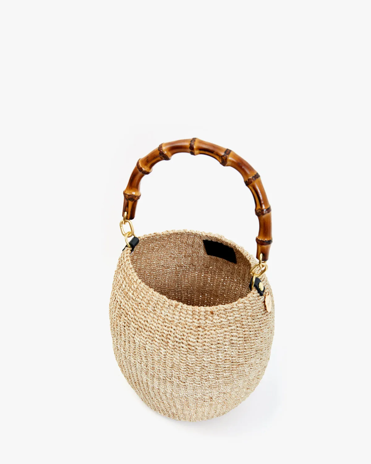 Pot De Miel W/ Bamboo Handle Handbags - Top Handle - Pot De Miel Cream