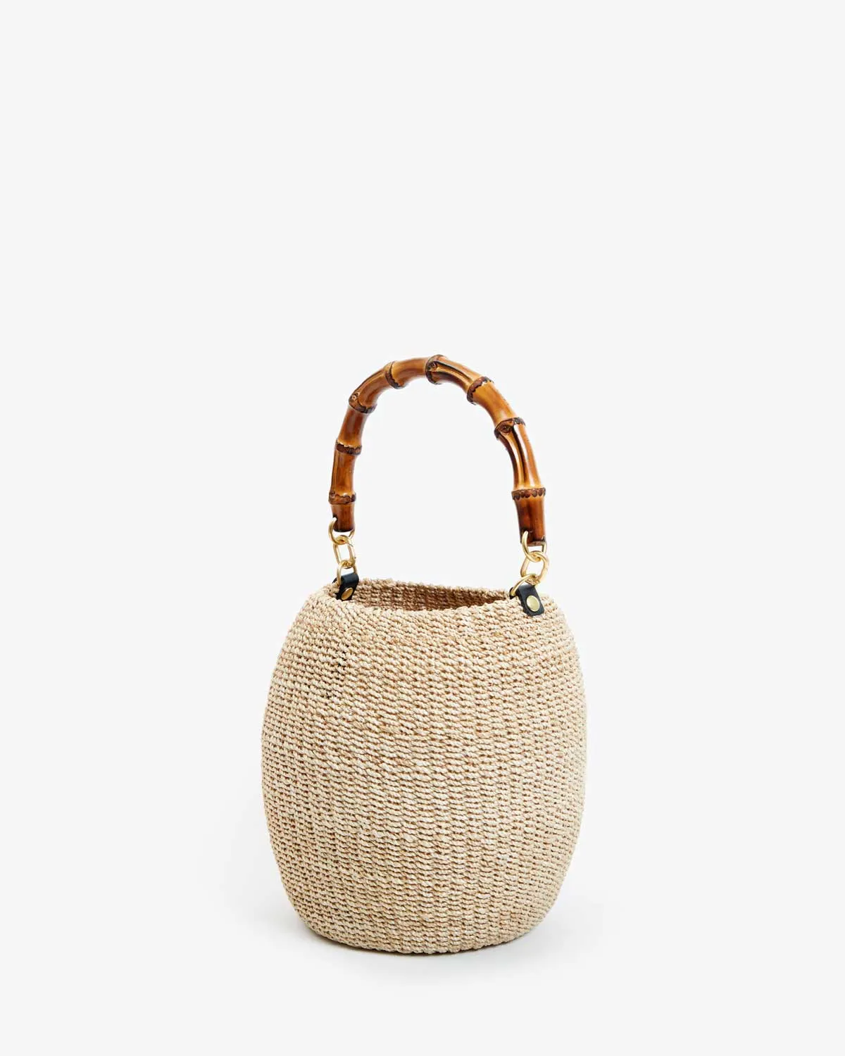 Pot De Miel W/ Bamboo Handle Handbags - Top Handle - Pot De Miel Cream
