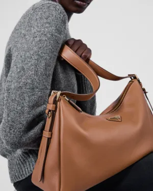Prada aim??e large leather shoulder bag