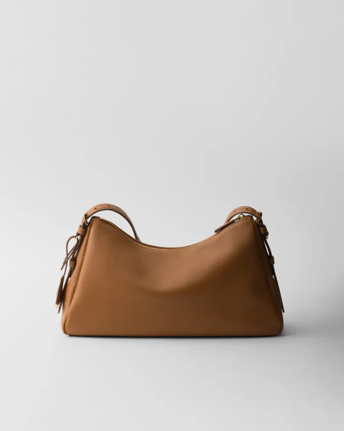 Prada aim??e large leather shoulder bag