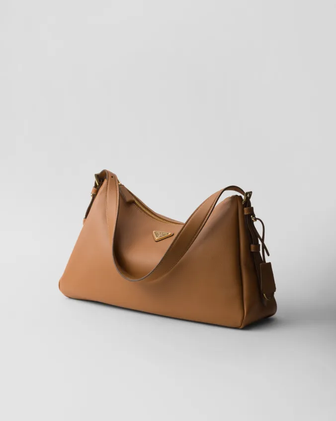 Prada aim??e large leather shoulder bag