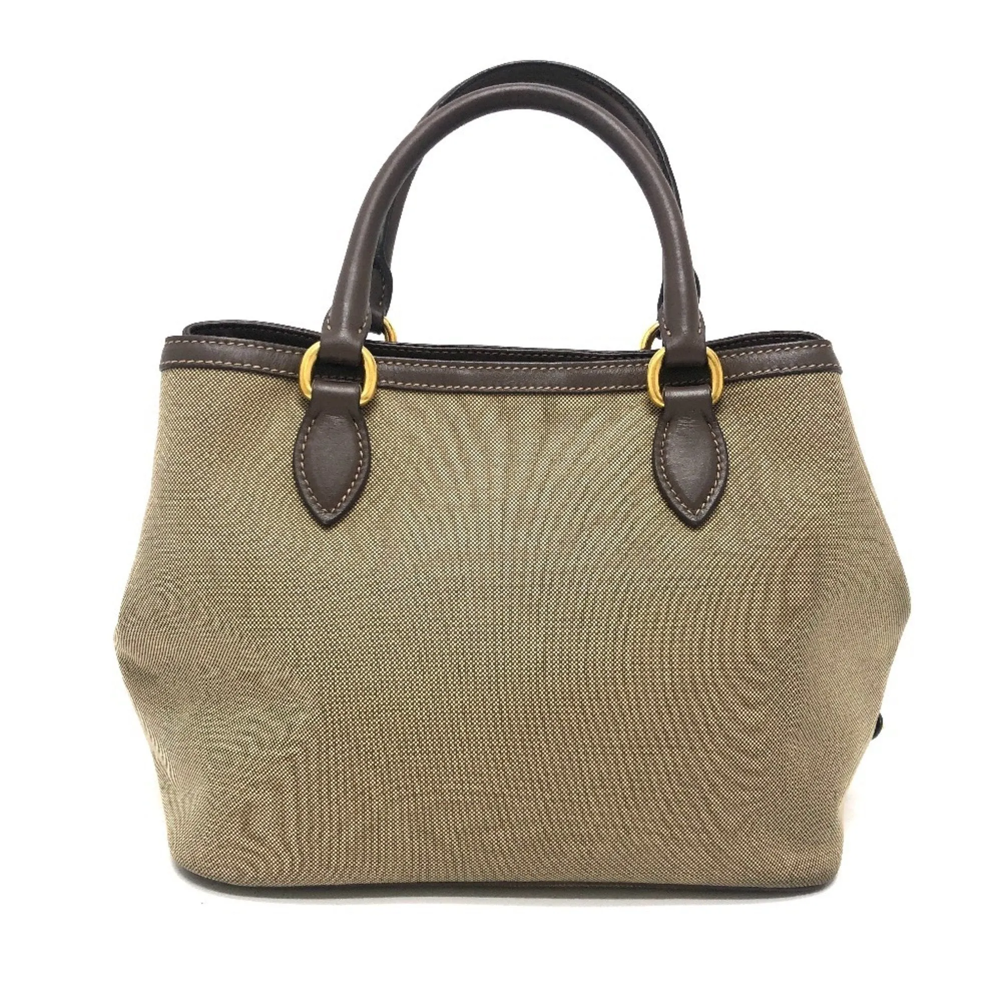 Prada Leather Nylon Handbag Shoulder Bag (Pre-Owned)