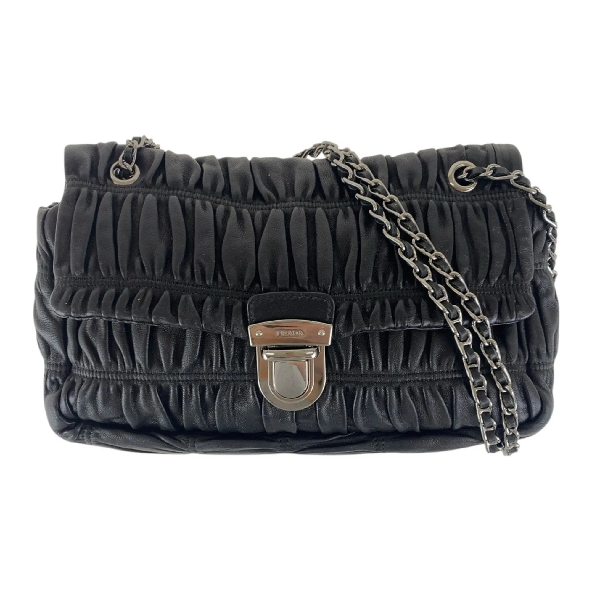 Prada Leather Shoulder Bag (Pre-Owned)