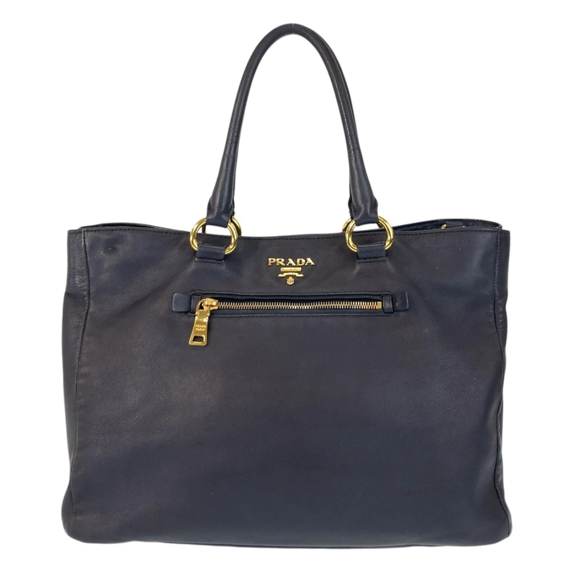 Prada Leather Shoulder Bag Tote Bag (Pre-Owned)