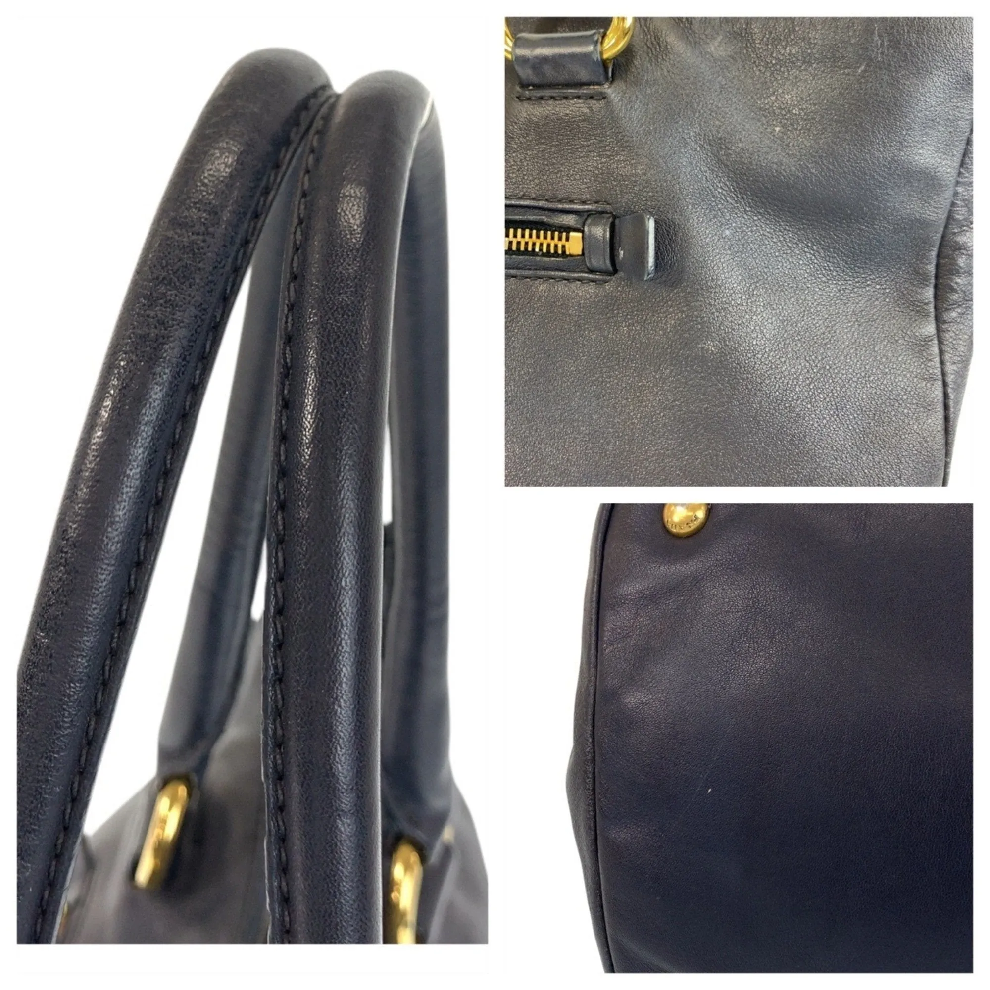 Prada Leather Shoulder Bag Tote Bag (Pre-Owned)