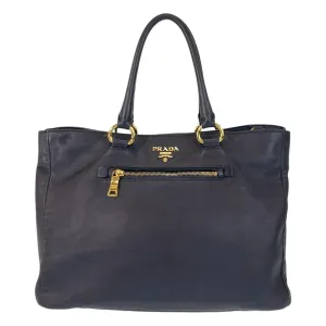 Prada Leather Shoulder Bag Tote Bag (Pre-Owned)