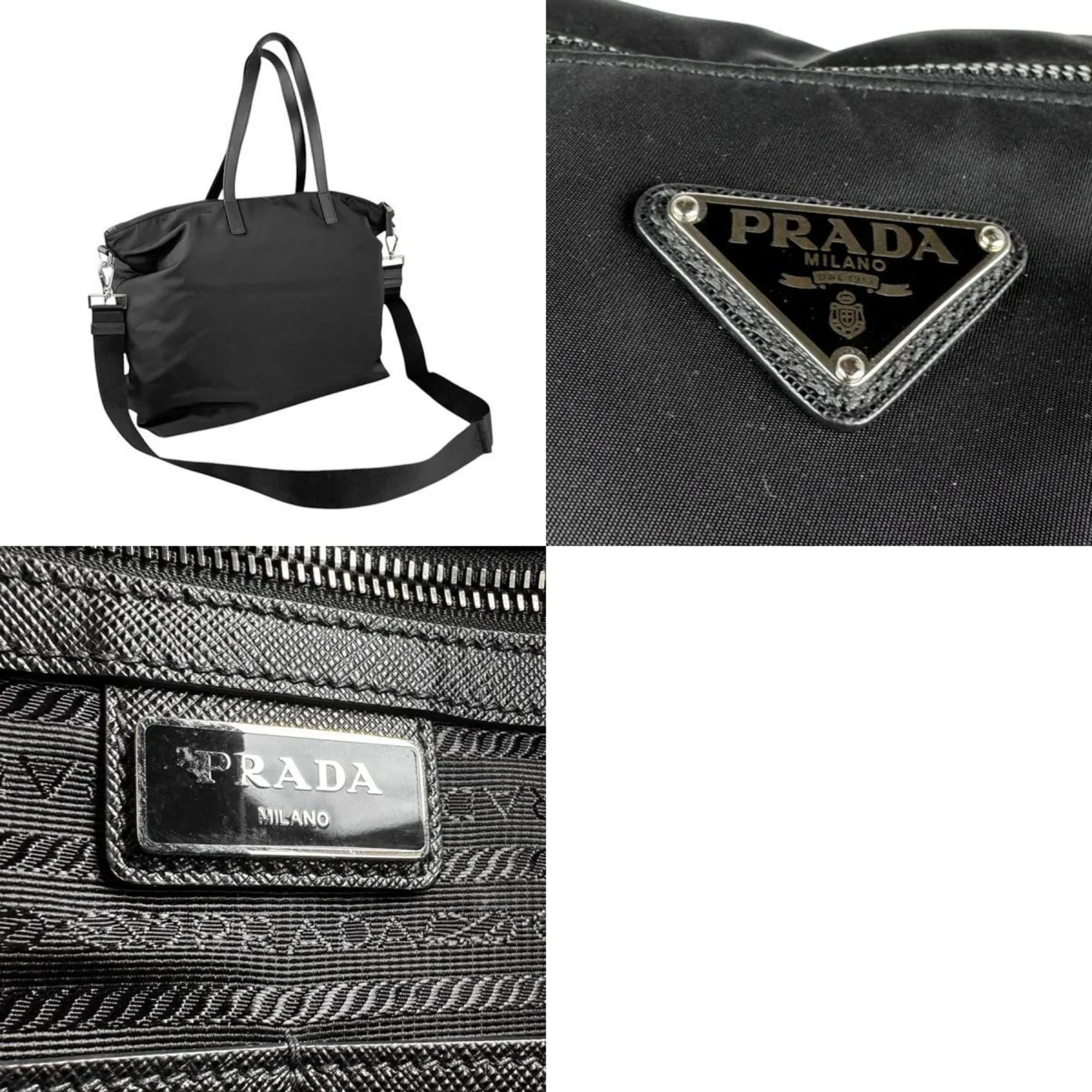 Prada Nylon Handbag Shoulder Bag (Pre-Owned)