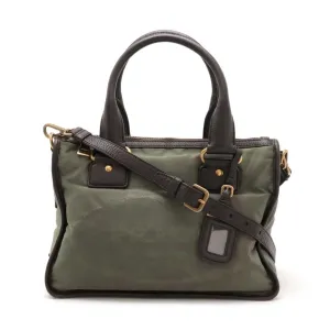 Prada  Nylon Leather Handbag Shoulder Bag Tote Bag (Pre-Owned)