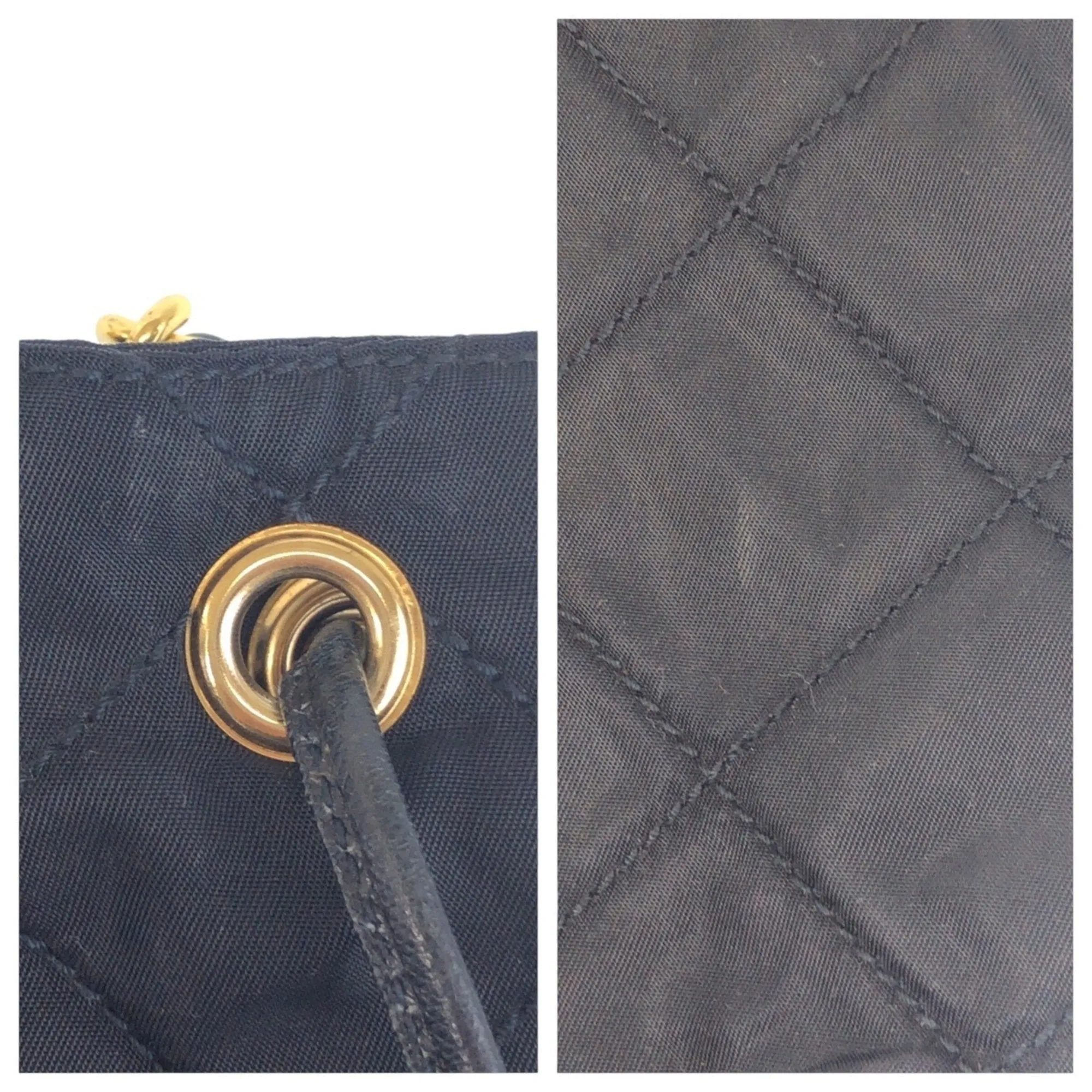 Prada Nylon Leather Shoulder Bag (Pre-Owned)
