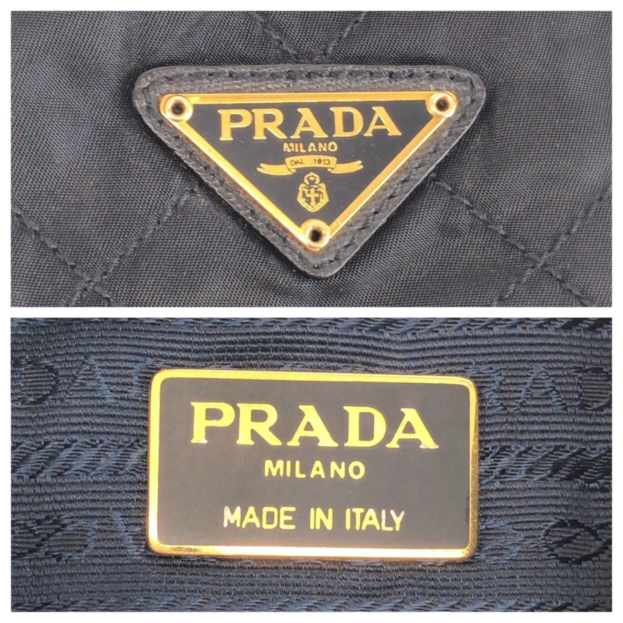 Prada Nylon Leather Shoulder Bag (Pre-Owned)