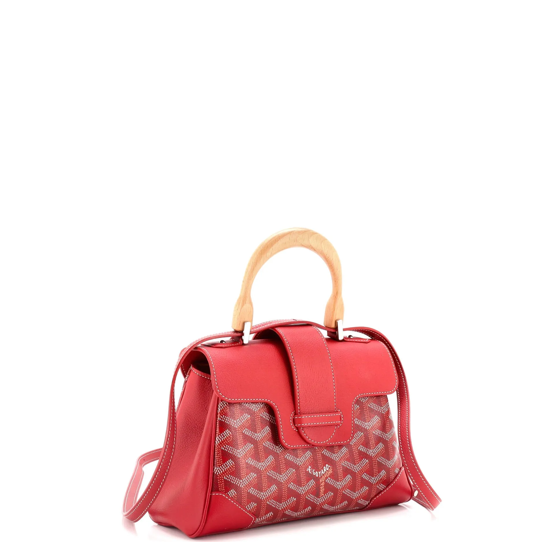Saigon Top Handle Bag Coated Canvas with Leather Mini