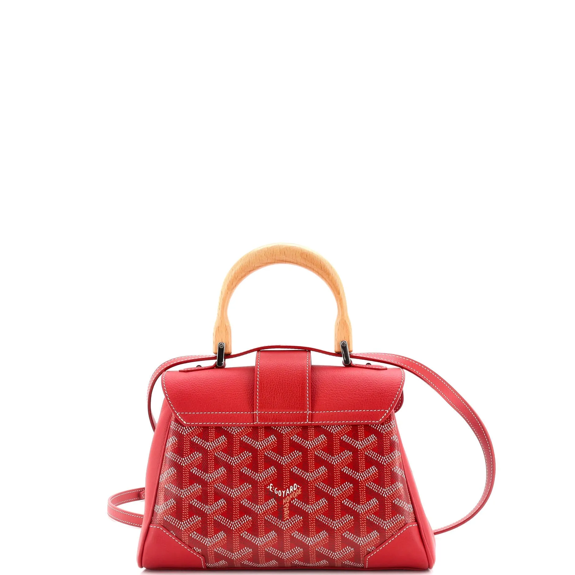 Saigon Top Handle Bag Coated Canvas with Leather Mini