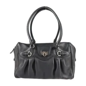 Salvatore Ferragamo Gancini  Leather Handbag (Pre-Owned)